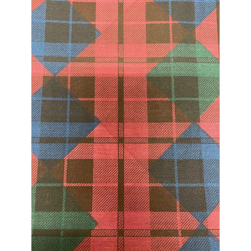 Plaid Fabric Material By The Yard Burgundy Red Green Blue BTY